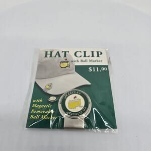 Masters Hat Clip With Golf Ball Marker Magnetic Removable Augusta Green Undated